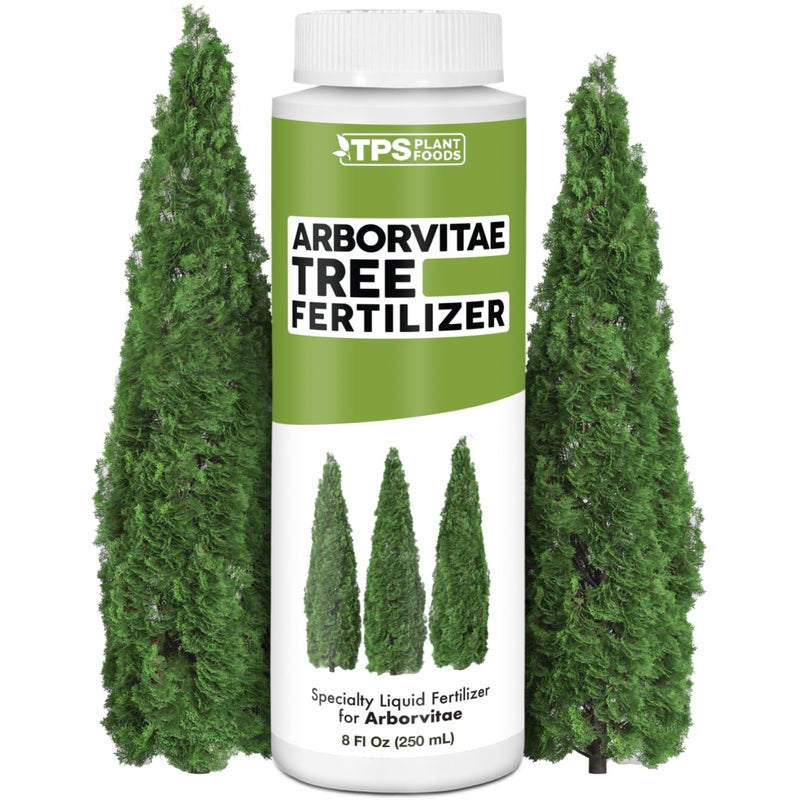 TPS NUTRIENTS سماد شجرة أربورفيتاي لجميع الأشجار والشجيرات دائمة الخضرة وأشجار العفص، أغذية نباتية سائلة 8 أونصة (250 مل) - Image 1